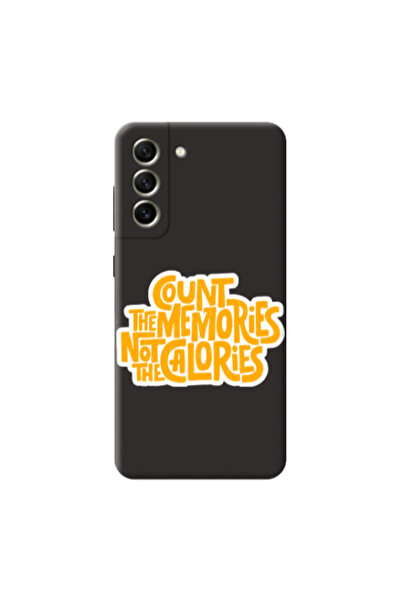 Other Samsung S21 PLUS Count the memories not the calories Black Colored Sili...