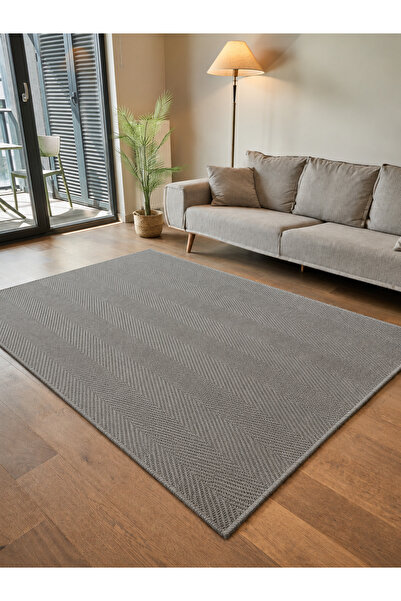 Sarar Premium Düz Sisal Modern Desen Dokuma Tabanlı Kolay Temizlenen Halı Kil...
