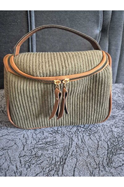 Lider MAGNESİA Velvet Tubular Handle Makeup Bag 20X15 cm Multipurpose Medium ...