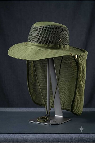 Betülce Unisex Safari Hat with Neck Flap - Breathable Mesh Sun Protection Nat...