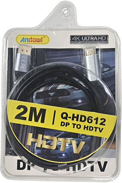 OEM Καλώδιο HDMI αρσενικό σε αρσενικό 2μ Μαύρο Κωδικός: Q-HD612