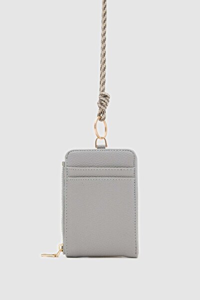 Shule Bags Palm Neck Strap Women's Wallet Gray