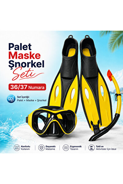 Aydemir Sea Walker Çantalı Yüzücü Paleti 36-37 / STAR DIVING Maske + Şnorkel Set