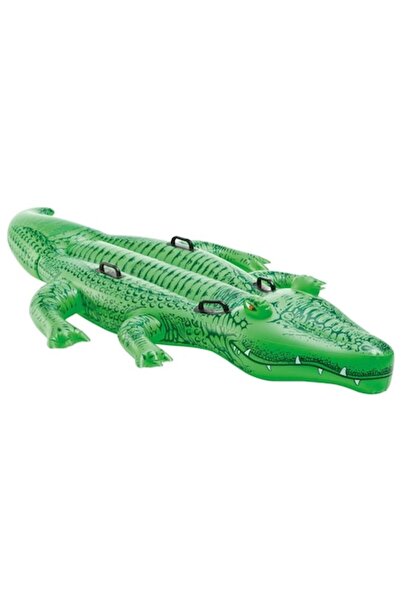 OEM Надуваем дюшек BigCroco за басейн, с дръжки и дизайн на крокодил, 203x32 ...