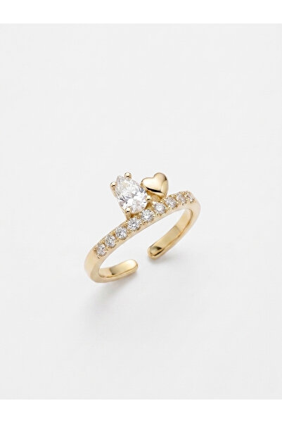 VAREVİA Heart Ring with Stone