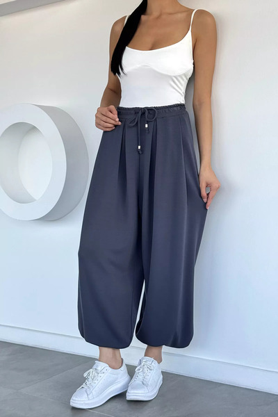 Aryena Smoked Women's Elastic Waist Shalwar Model Trousers