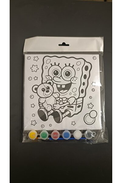 HOBİ SÜNGER BOB KAREKTERLİ TUVAL BOYAMA SETİ 20X20CM
