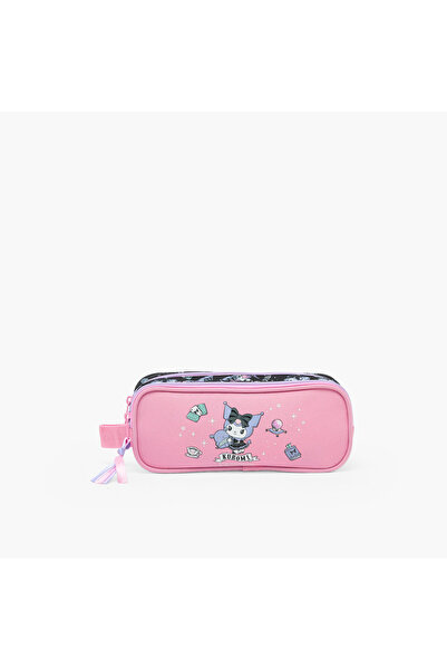 SANRIO حقيبة أقلام مطبوعة بتصميم كورومي مع قسمين
