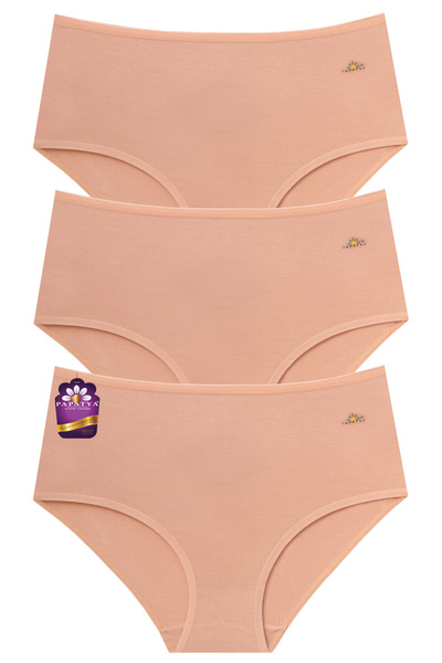 papatya lingerie High Waist Real Bamboo Fabric Basic Slip Panties 3-Pack Pw-2...