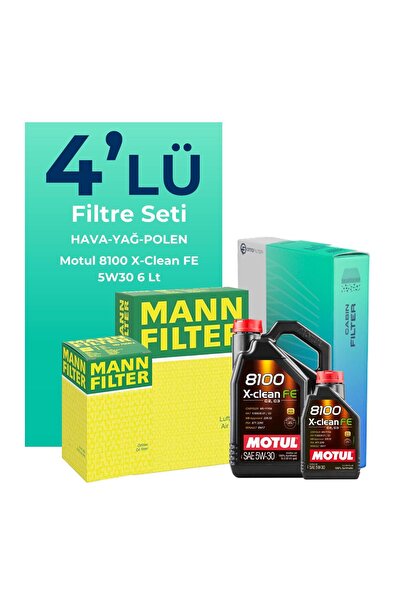 Mann-Filter Renault Megane 1.3 Benzin TCe Filtre Bakım Seti Motul Motor Yağlı...