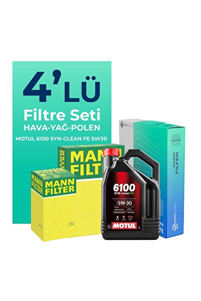 Mann-Filter Ford Fiesta 1.4 Dizel Filtre Bakım Seti Motul Motor Yağlı (2010-2...
