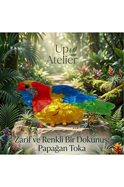 Up Atelier Colorful Parrot Bone Buckle