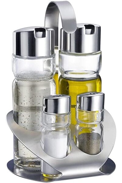 Cuisinart Cuisine Art 4-Piece Cruet Set with Stainless Steel Stand