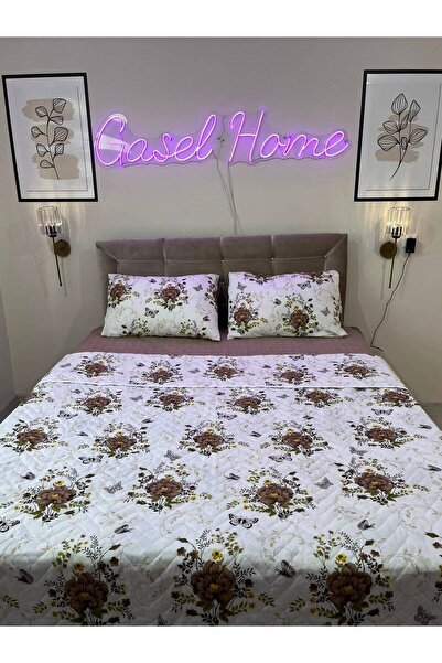 Gasel Home Multi-Purpose Quilted Double Pique Set (with Elastic Sheet)
