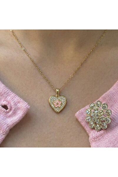 Heda Jewelry قلادة زهرة مرصعة