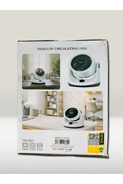Denx مروحة مكتبية دوارة DX2645 - قوة 30 واط، 3 إعدادات للسرعة، قطر شفرة 16 سم، اهتزاز ثلاثي الأبعاد.
