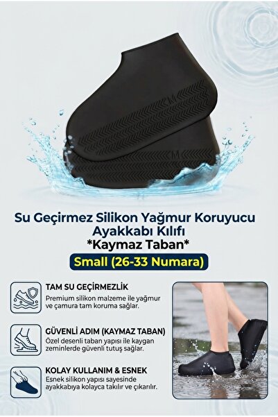 ALL FAST Su Geçirmez Silikon Yağmur Koruyucu Ayakkabı Kılıfı - Kaymaz Taban S...