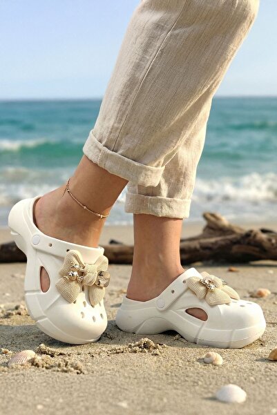 Bellaura شبشب وصندل نسائي من Stoned Ribbon Ecru Daily Beach Pool Beach Orthop...