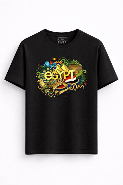 Rabona Fashion Μπλουζάκι με Μωσαϊκό Αιγυπτιακής Πολιτισμού