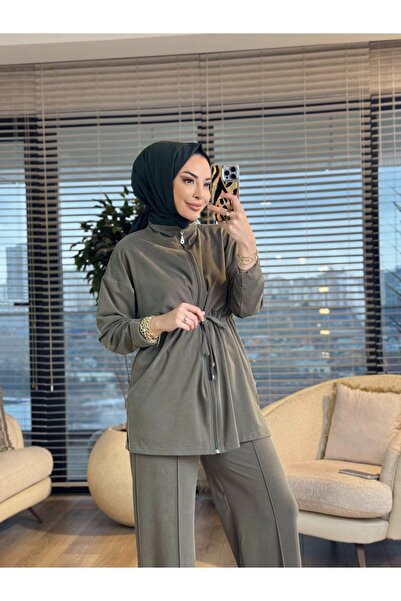 ALANURMODA 7481 Oysho Waist Lace-Up Ferm. Team Khaki