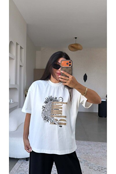 Buket Teke Black Tiger Printed Cotton Tshirt