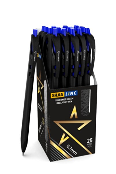 Silka Basmalı Tükenmez Kalem 0,7Mm Mavi - 6 adet