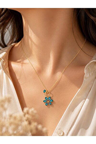 Case&Accesories TAŞLI ÇİÇEK KOLYE