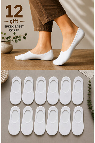 ck socks 12 Pairs of White Men's Ballerina Socks |   Cotton, Breathable, Anti...