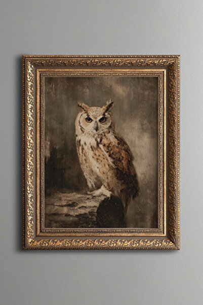 epiqart Owl - Vintage Patterned Painting - Thick Model