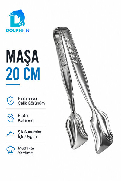 DolphFin 20 cm Stainless Steel Serving Tongs – Salad, Cake, and Presentation ...