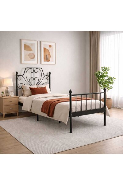 Generic Single Size 190*90 Iron Bed Frame with Modern Design