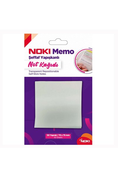 Noki MEMO NOTĂ 75X75 HÂRTIE TRANSPARENTĂ 50 FOI 12300