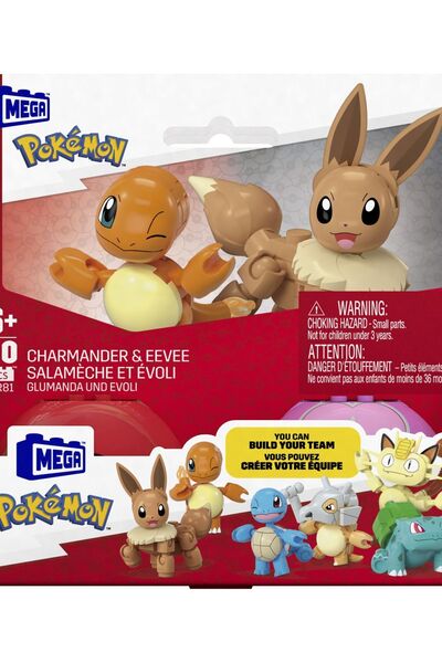OEM POKEMON MEGA SET DOUĂ BILE CHARMANDER ȘI EEVEE 40 PIESE