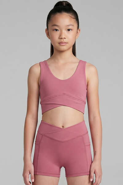 Colorinas Luna Girl's Crop Athlete Shirt