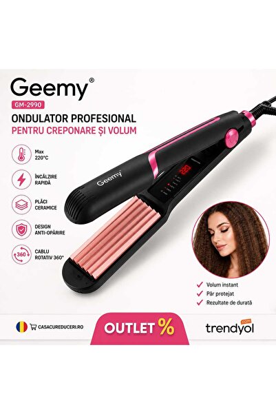 Geemy Επαγγελματικό Ψαλίδι για Μπούκλες και Όγκο GM-2990, Κεραμικές Πλάκες, Μ...