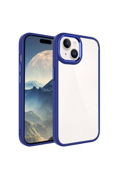 VARDAR AKSESUAR iPhone 15 Plus Case Transparent Back Face Camera Raised Silic...