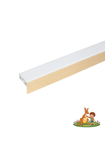 KLEIDECO Sina perdea PVC Berlin, 1 canal, cu masca decorativa, 300 cm, NATUR,...