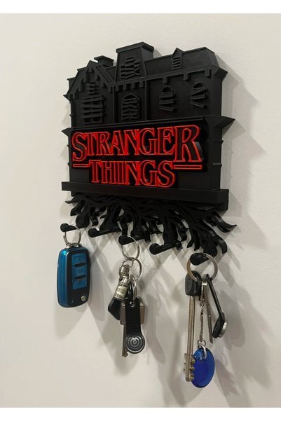 Memania Co Stranger Things Wall Keychain Decorative Key Hanger Gamer Room Table Wall Decor Ornament