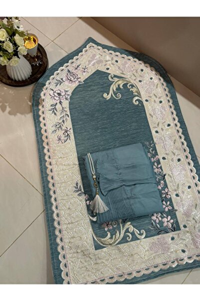 Gerenic Luxury Prayer Mat with Matching Prayer Sheet