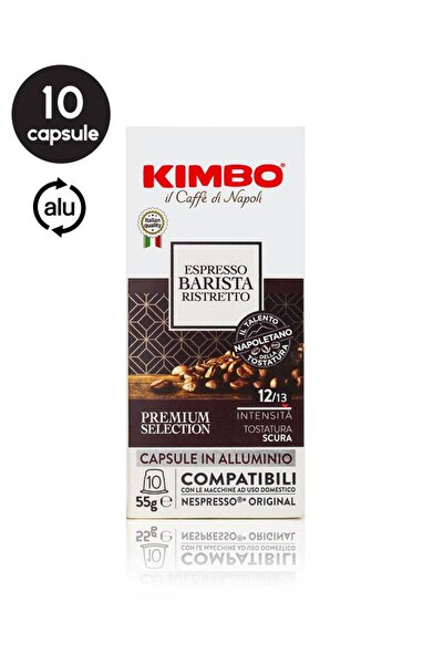 Kimbo Capsule Espresso Barista Ristretto, Aluminiu, Import Italia, 10 bucăți,...