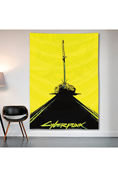 Geek Cultcha Cyberpunk 2077 Minimal Wall Covering Wall Tapestry First Quality...