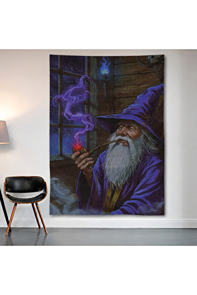 Geek Cultcha Wizard Fantasy Wall Covering Wall Tapestry First Quality Satin F...