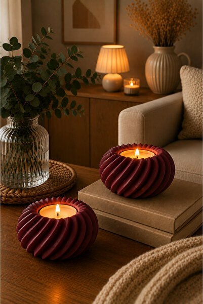 3D BASKI EVRENİ Dağ Teknoloji 3D Baskı Spiral Tealight Mumluk | Modern Dekora...