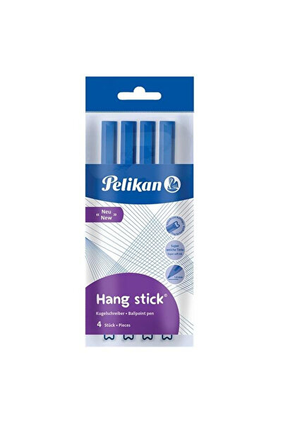 Pelikan Set 4 pixuri Hang Stick, cu bila 1 mm, cerneala albastra, albastru, 4...