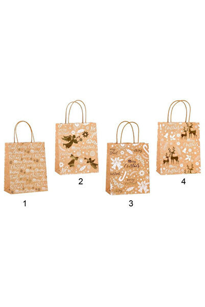 OEM Punga cadou NInvest M din hartie kraft, mix modele, Multicolor, 32x26x12,...