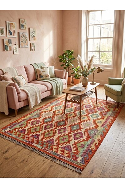 DOGANLAR ANTIQ MİRAS El Dokuma 83 Multy Kök Boya Yün Kilim-126x174