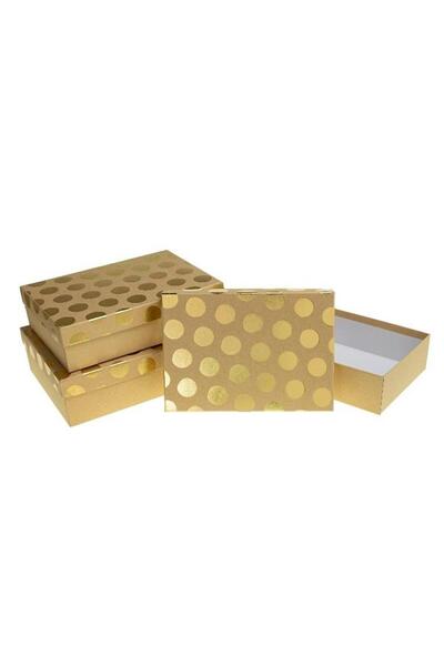 OEM Set Rozette de 3 cutii dreptunghiulare cu bule S M L