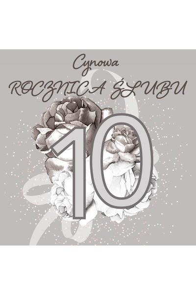 Clear Creations Karnet CL4404, cu cristale Swarovski, patrat pentru 10-a aniv...