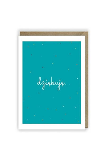 Cardie Felicitare/Carte postala K002 A6, cu plic , mesaj multumesc, multicolor
