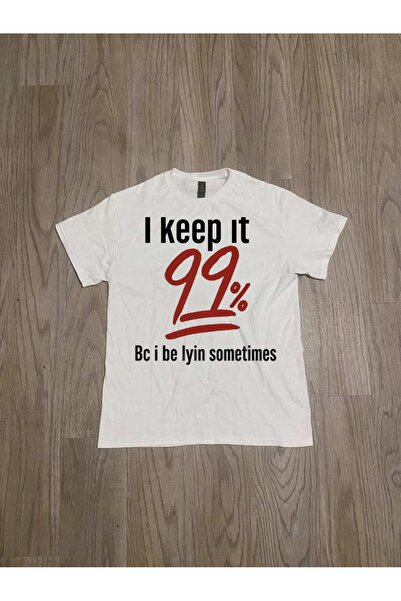 Grafftee Clothing Αστείο μπλουζάκι με στάμπα  "I Keep It Percent " Unisex Ove...
